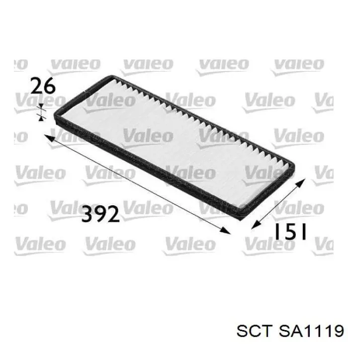 Фильтр салона SA1119 SCT