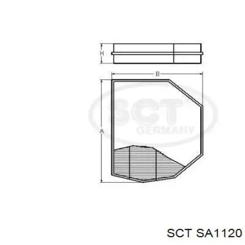Воздушный фильтр салона SCT SA1120