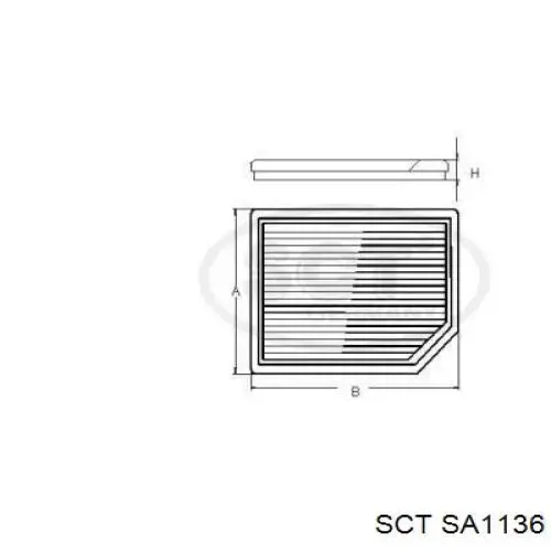 Фильтр салона SA1136 SCT