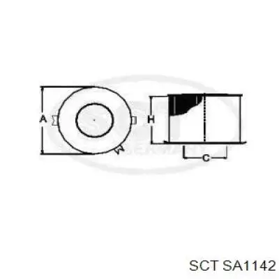 Фильтр салона SA1142 SCT