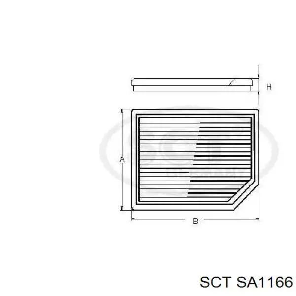 SA1166 SCT фильтр салона