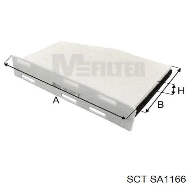 Фильтр воздушный отопителя SCT SA1166 цена, от 5.07 USD