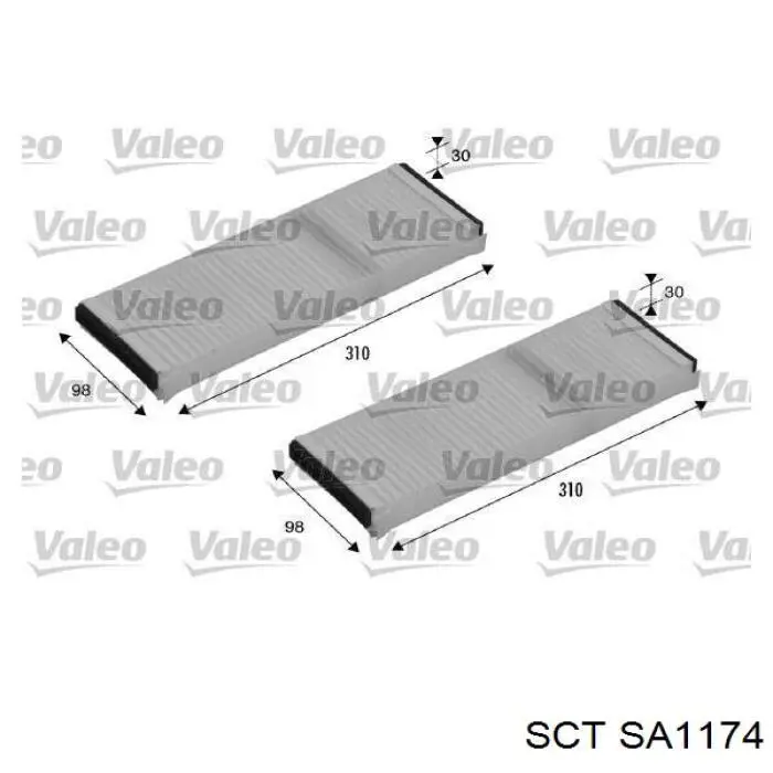SA1174 SCT Внутрисалонный фильтр