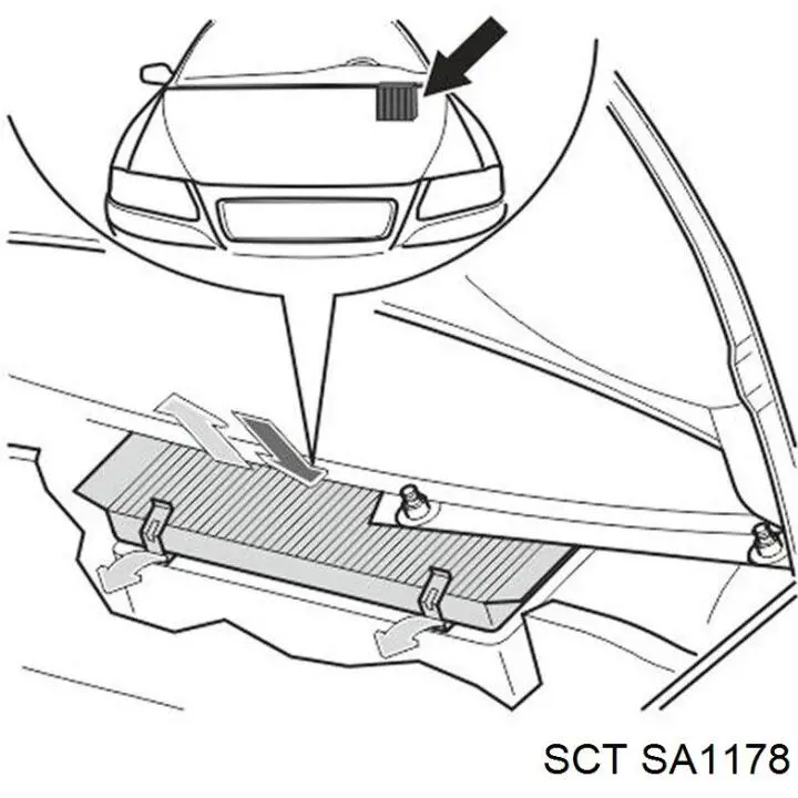 Воздушный фильтр салона SCT SA1178