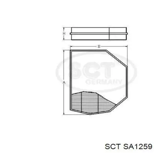 Фильтр салона SA1259 SCT
