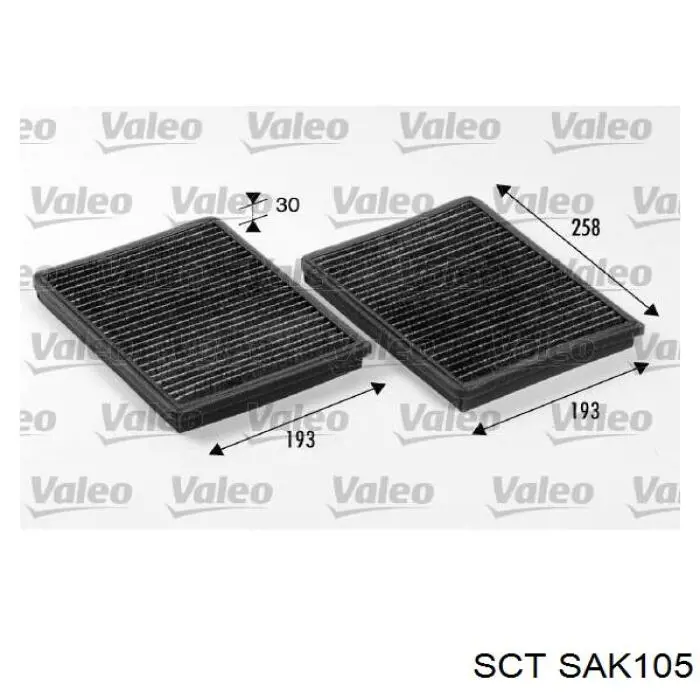 Фильтр воздушный отопителя SCT SAK105 цена, от 20.98 USD