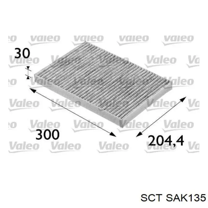 Фильтр салона SAK135 SCT