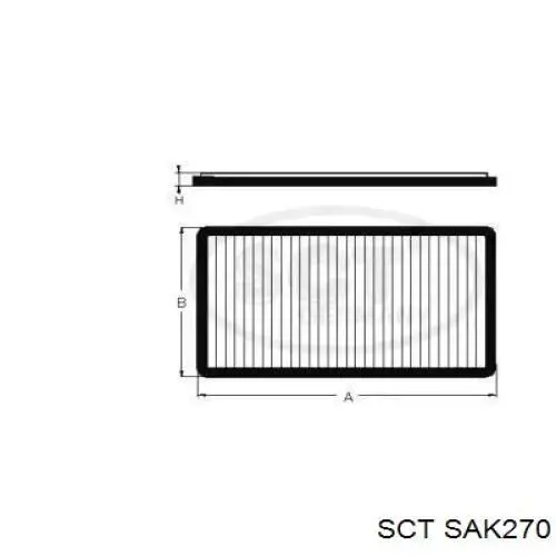 Фильтр воздушный отопителя SCT SAK270 цена, от 6.35 USD