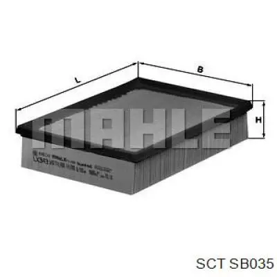 Воздушный фильтр SB035 SCT
