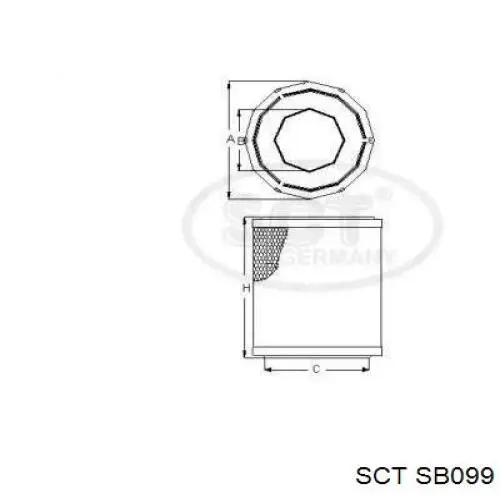 Воздушный фильтр SB099 SCT