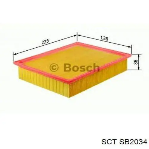 Воздушный фильтр SB2034 SCT