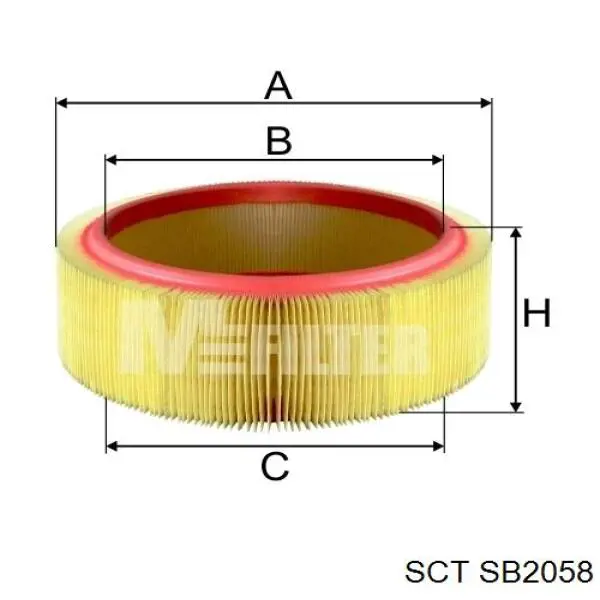 Фильтр воздушный SCT SB2058