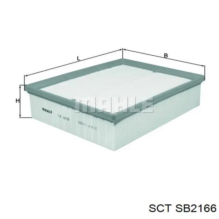 Элемент воздушного фильтра SCT SB2166 цена, от 6.35 USD