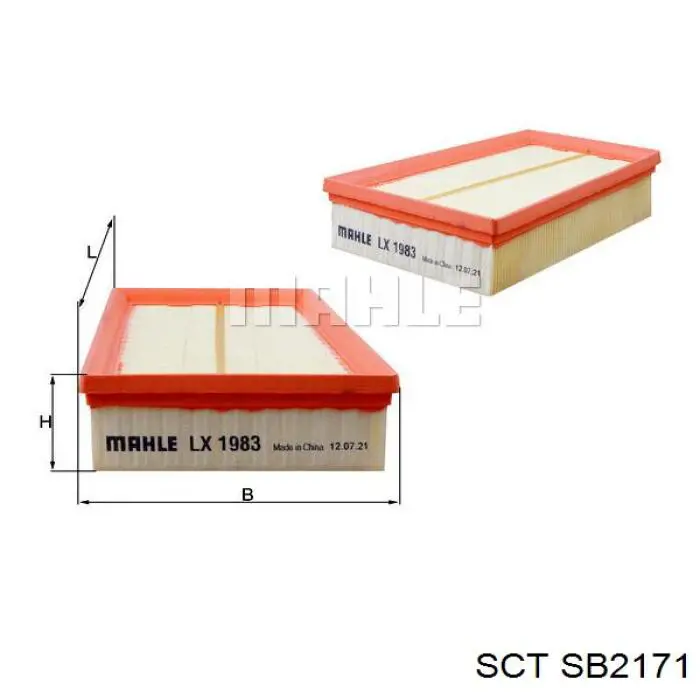 Воздушный фильтр SB2171 SCT
