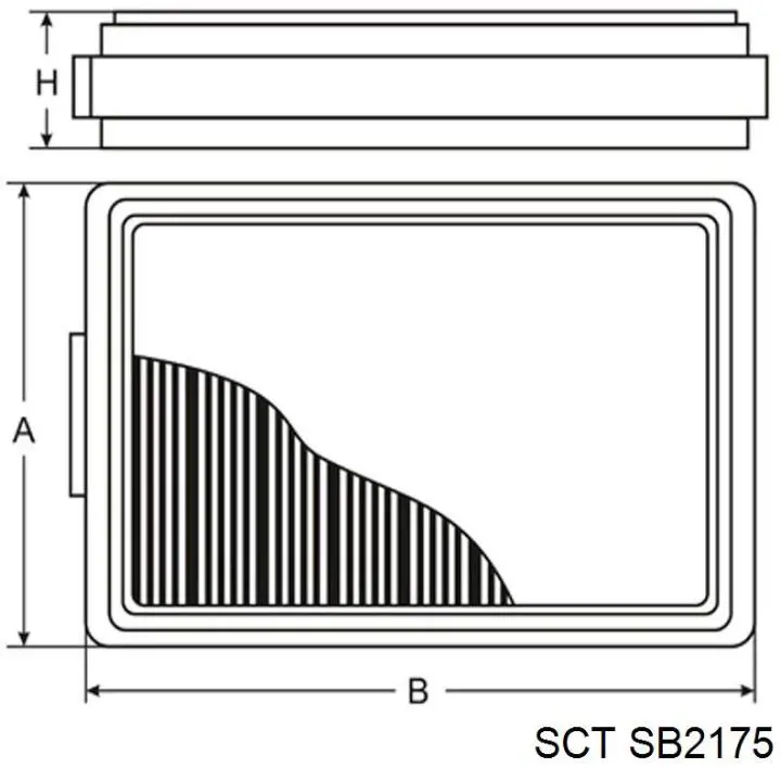 Фильтр воздушный SCT SB2175