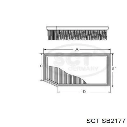 Воздушный фильтр SB2177 SCT