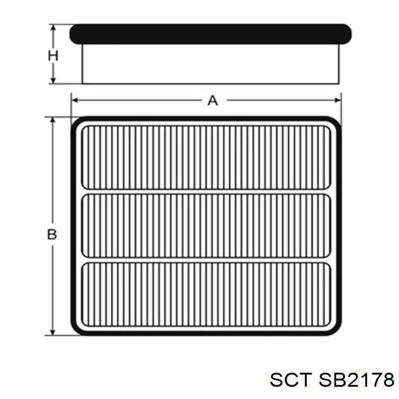 Фильтр воздушный SCT SB2178