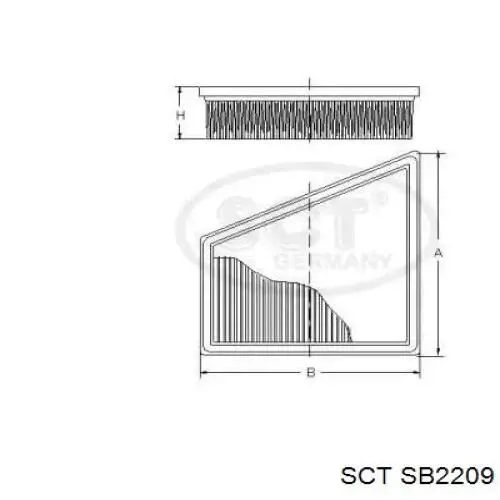 Воздушный фильтр SB2209 SCT