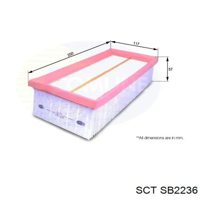 Фильтр воздушный SCT SB2236