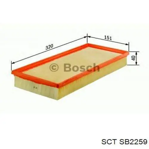 Элемент воздушного фильтра SCT SB2259 цена, от 4.58 USD