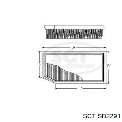 Filtro de aire SB2291 SCT