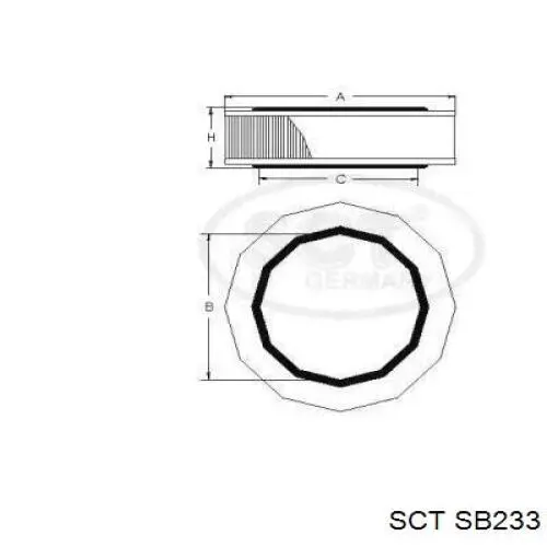 SB233 SCT воздушный фильтр