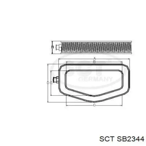Воздушный фильтр SB2344 SCT