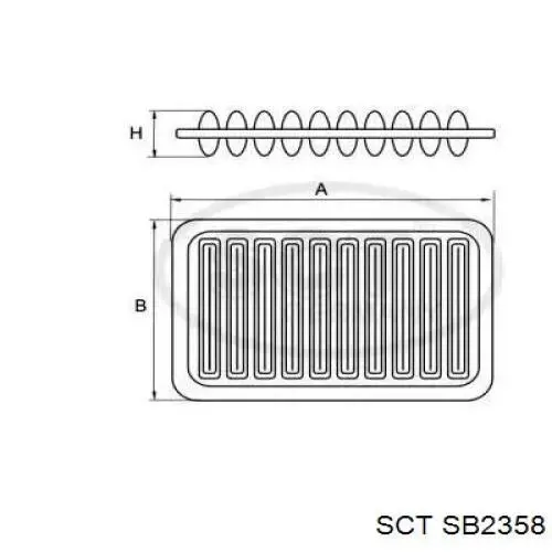 Воздушный фильтр SB2358 SCT