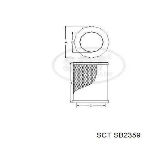 Воздушный фильтр SB2359 SCT