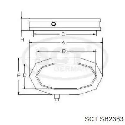 Воздушный фильтр SB2383 SCT