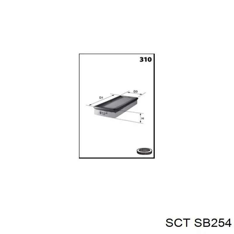 Воздушный фильтр SB254 SCT