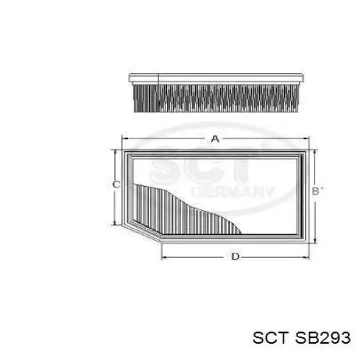 Воздушный фильтр SB293 SCT