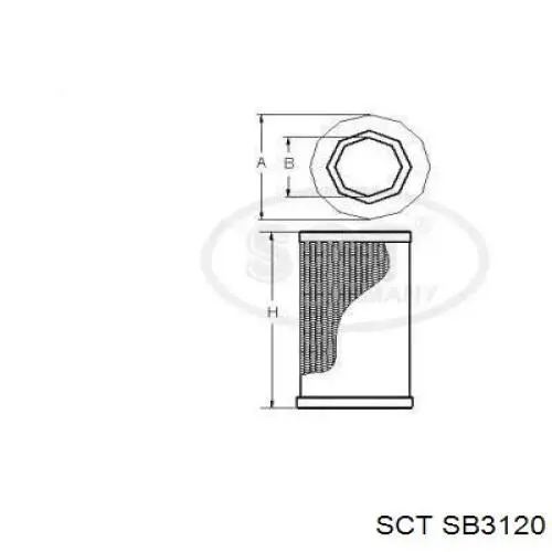 Воздушный фильтр SB3120 SCT