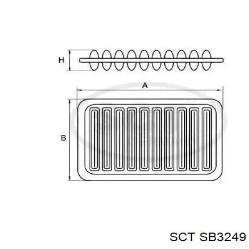 Воздушный фильтр SB3249 SCT