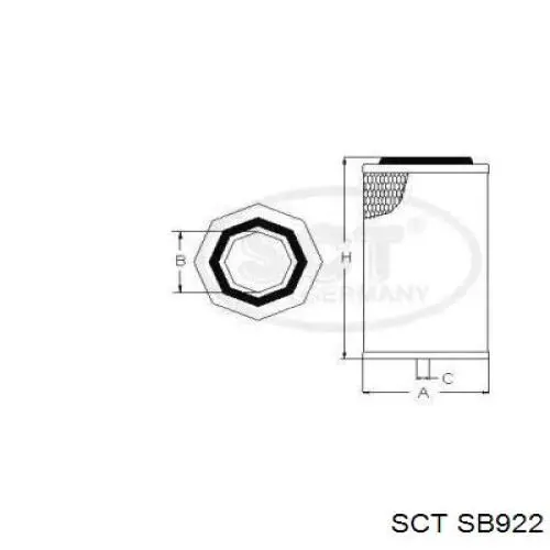 Воздушный фильтр SB922 SCT