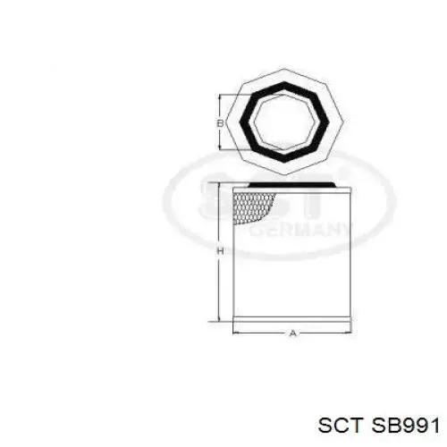 Воздушный фильтр SB991 SCT