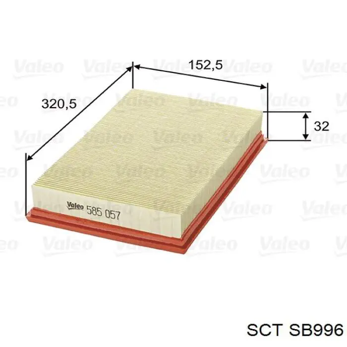 Элемент воздушного фильтра SCT SB996 цена, от 6.92 USD