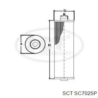 Топливный фильтр SC7025P SCT