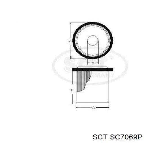 Фильтр топливный SCT SC7069P