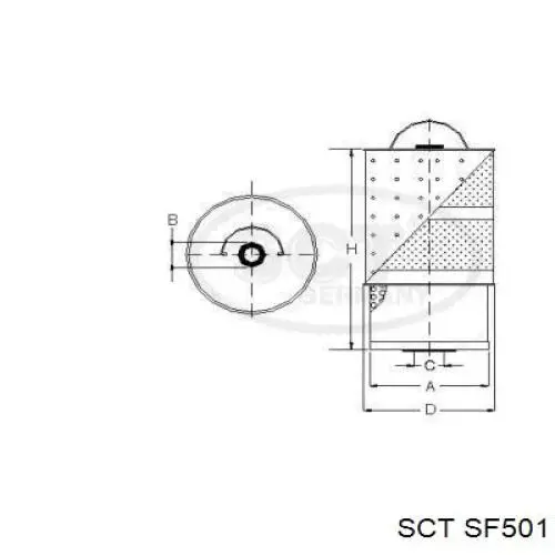 Масляный фильтр SF501 SCT