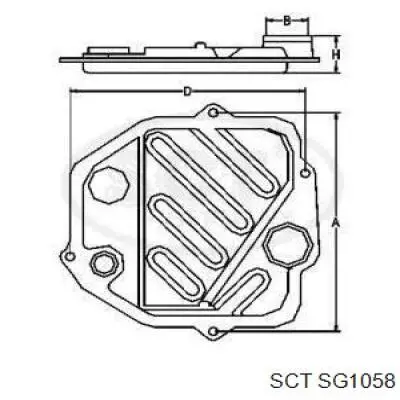 Фильтр коробки автомат SCT SG1058 цена, от 14.49 USD