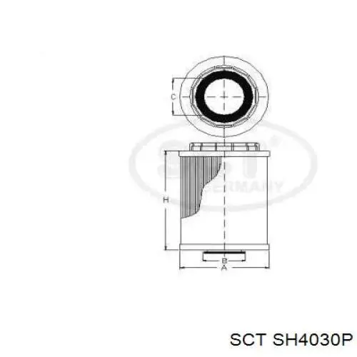 Фильтр масла SCT SH4030P