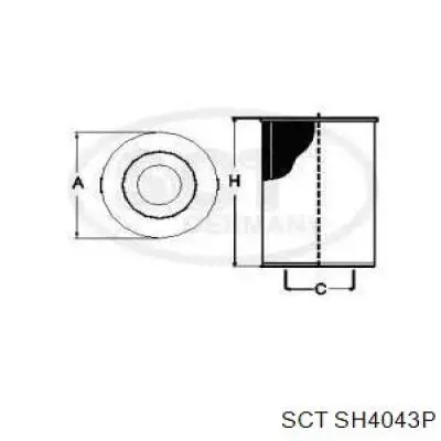 SH4043P SCT Масляный фильтр двигателя