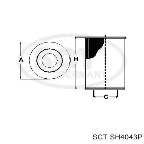 Фильтр очистки масла центробежный SCT SH4043P цена, от 5.57 USD