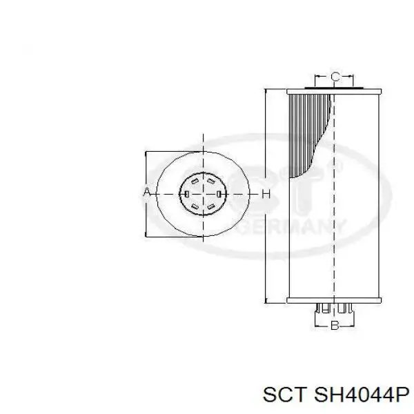 SH4044P SCT Масляный фильтр двигателя