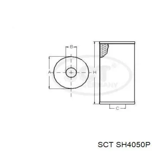 Фільтр масляний SH4050P SCT