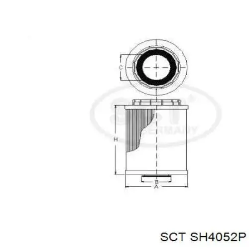 Масляный фильтр SH4052P SCT