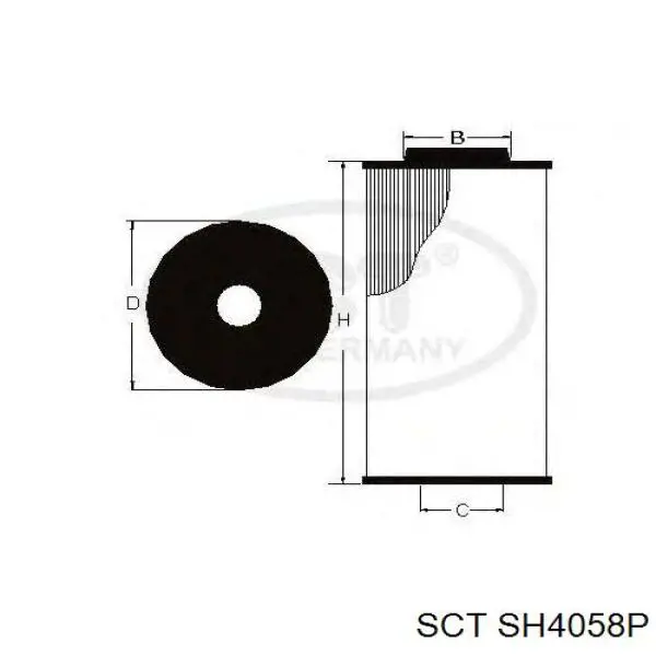 Купить SH4058P SCT Фильтр центробежный очистки масла