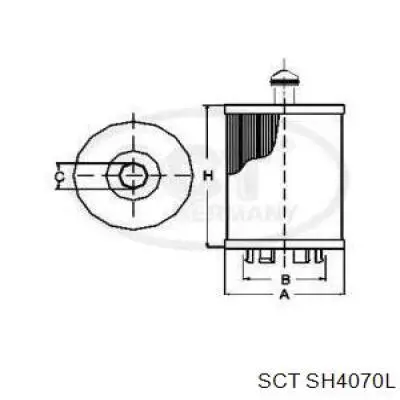 Масляный фильтр SH4070L SCT