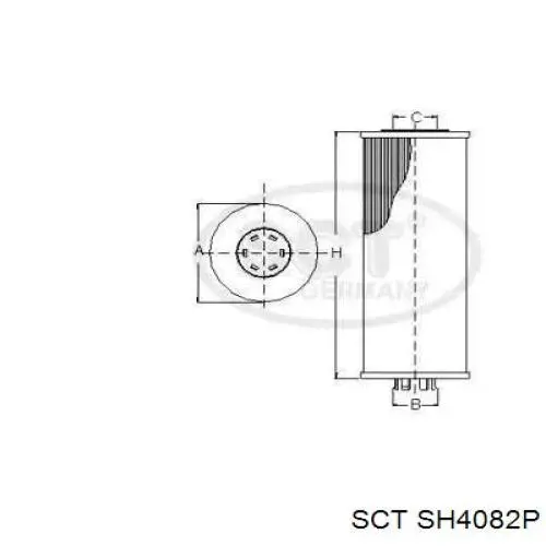 SH4082P SCT масляный фильтр